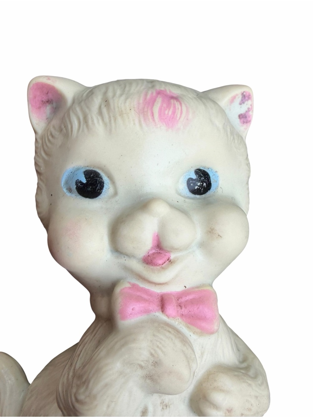 VTG 1960s Ledraplastic Italy Elephant Mark Kitten Cat Squeak Toy - Picture 3 of 6